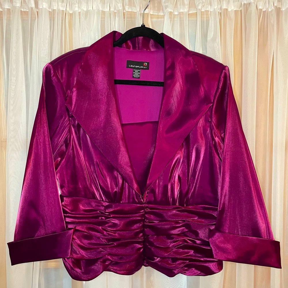 Itm 0006 Formal plus size top. Size 16W. Barbie pink